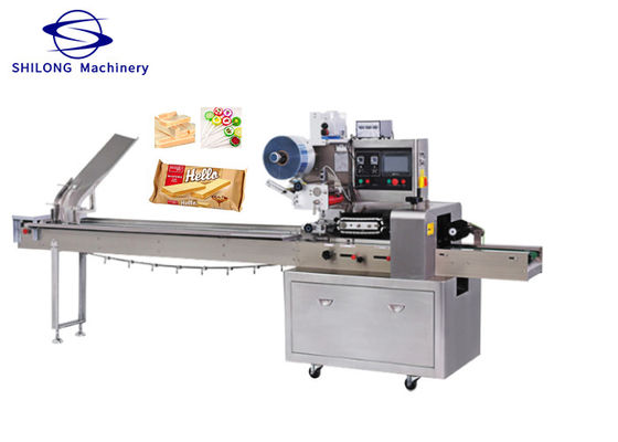 90mm Horizontal Pillow Packaging Machine For Biscuit Bread Candy Vegetables