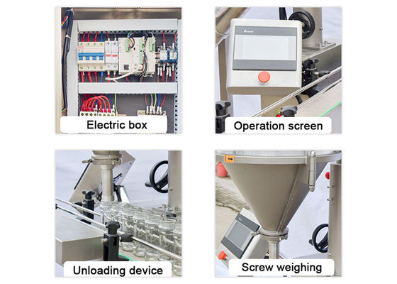 Chili Pepper Auger Automated Bottle Filling Machine 2.2KW 1g To 1000g