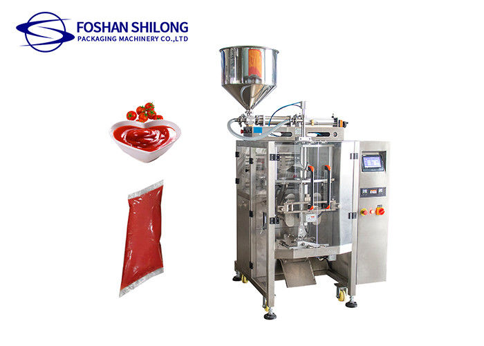 304 Ingredient Oil Liquid Automatic Pouch Filling And Sealing Machine Angled Sachet