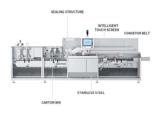 40-50 Boxes/Minute Carton Box Packing Machine For Hamburger Food Vegetables Golves